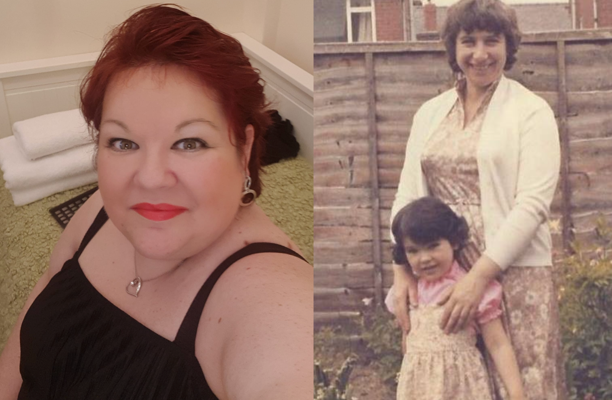 Hazel Bumby, pictured left, and with her mum Lilian, who died aged 47