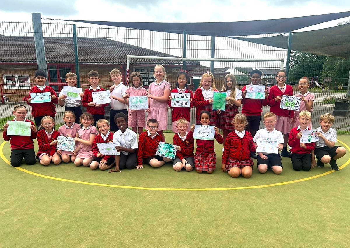 Football club partners with Westhoughton school in art project