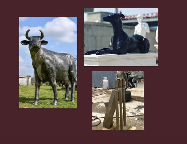 The three statues that are proposed for Cricketer's Way