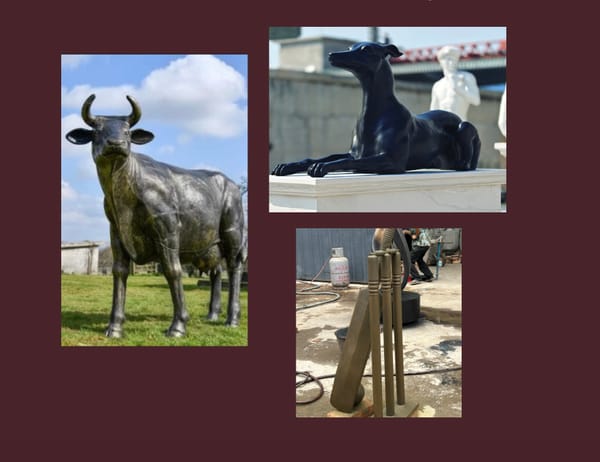The three statues planned for Cricketer's Way
